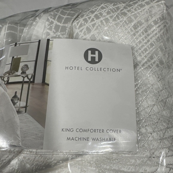NIB‎ $465 [ King Duvet Cover ] Hotel Collection Diamond Lattice Fresh White - Picture 4 of 13